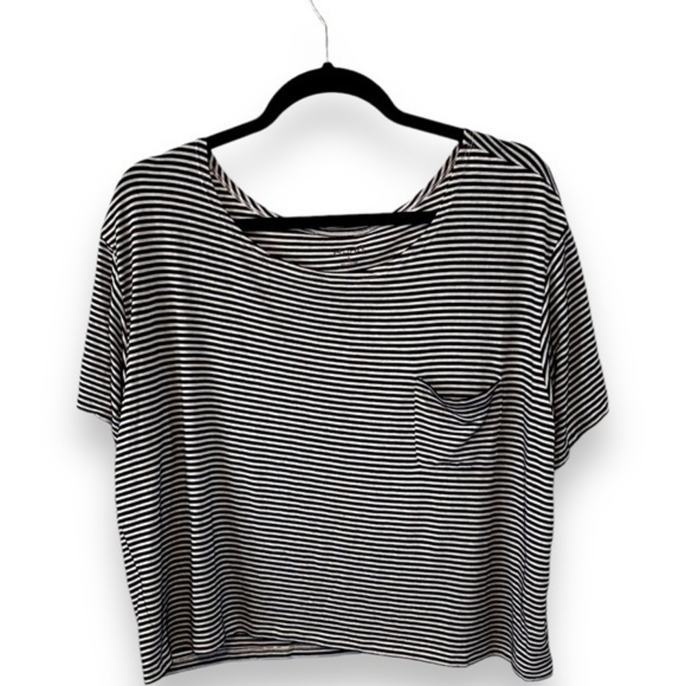 📦 Mudd Oversized Lightweight Striped Tee, Size Large